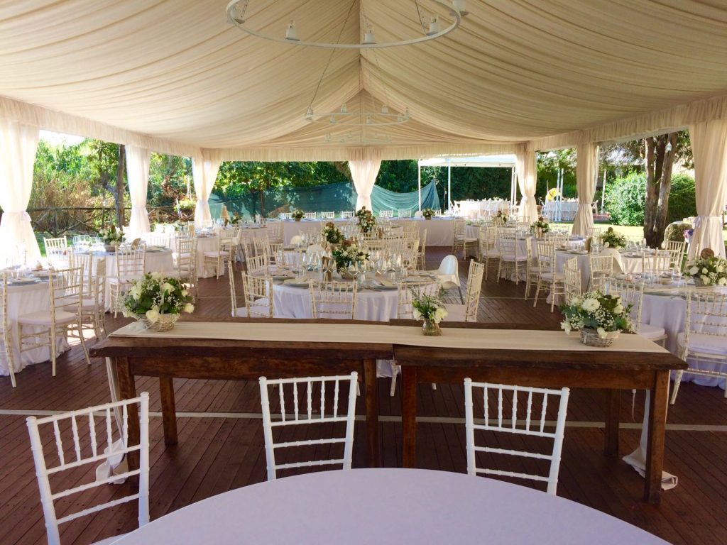 Tensile structure for country wedding